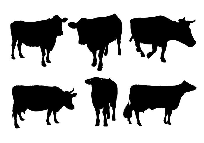 Vecteur de silhouette de vache