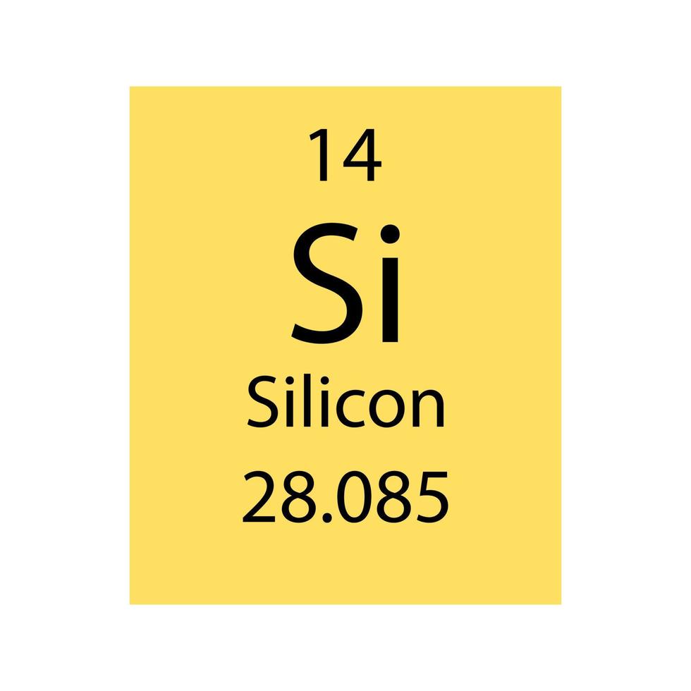 symbole de silicium. élément chimique du tableau périodique. illustration vectorielle. vecteur