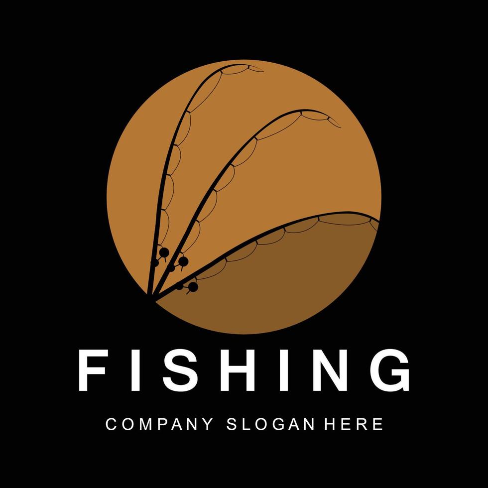 création de logo de pêche, illustration vectorielle de chasse au poisson vecteur