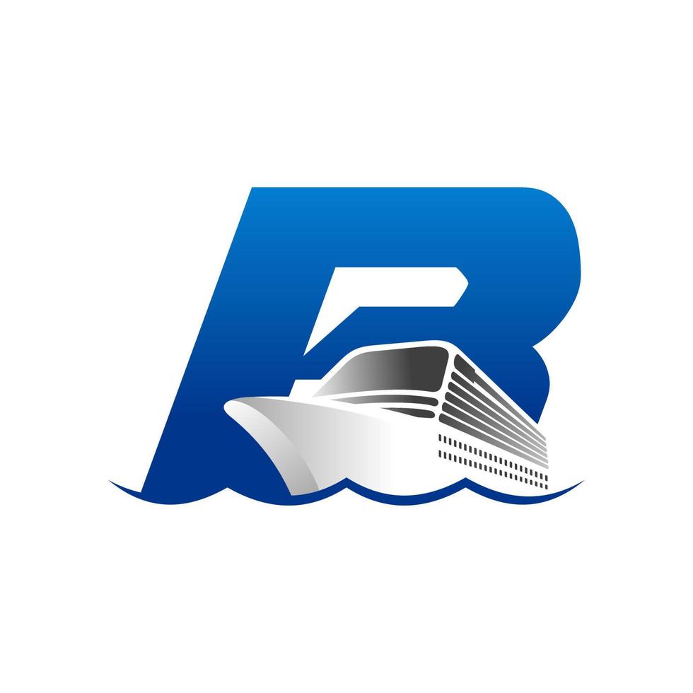 bateau de croisière initial b vecteur