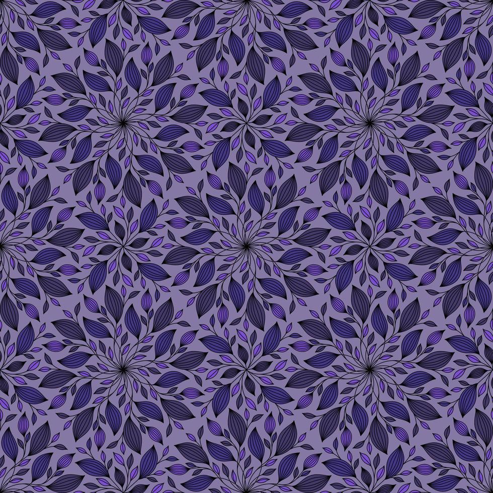 fond violet vectorielle continue avec ornement floral rond vecteur