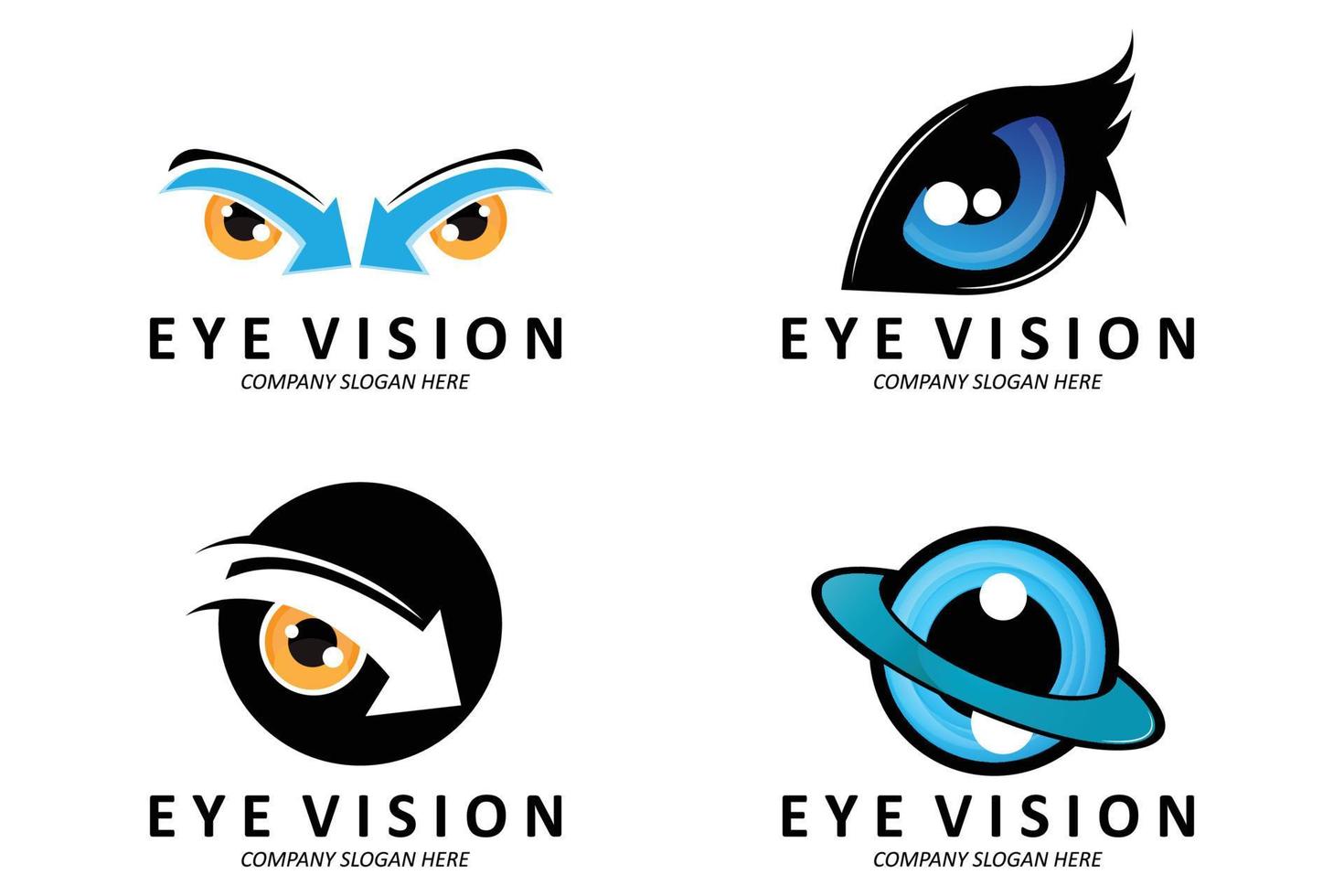 création de logo yeux, vision du monde, illustration vectorielle d'organes vecteur