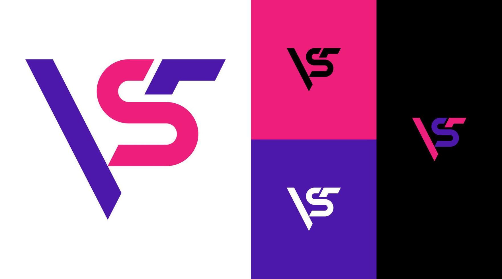 concept de conception de logo d'entreprise vs monogramme vecteur