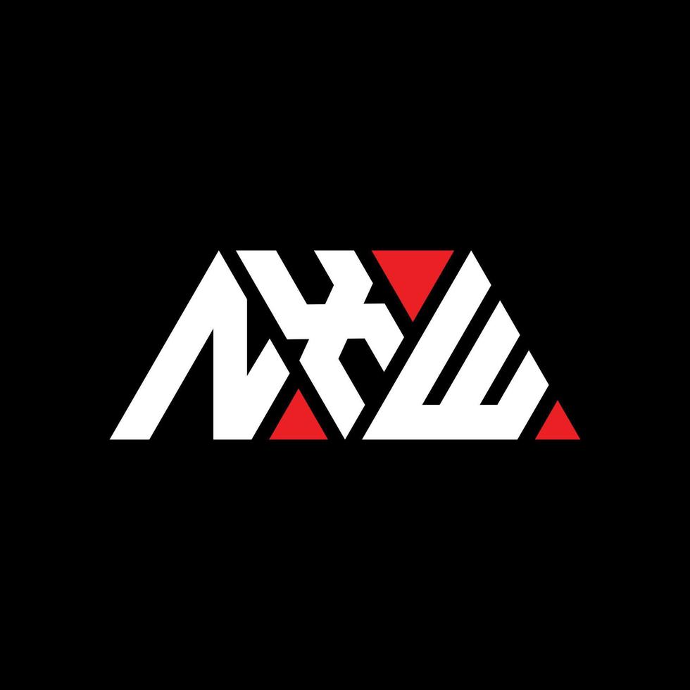 création de logo de lettre triangle nxw avec forme de triangle. monogramme de conception de logo triangle nxw. modèle de logo vectoriel triangle nxw avec couleur rouge. logo triangulaire nxw logo simple, élégant et luxueux. nxw