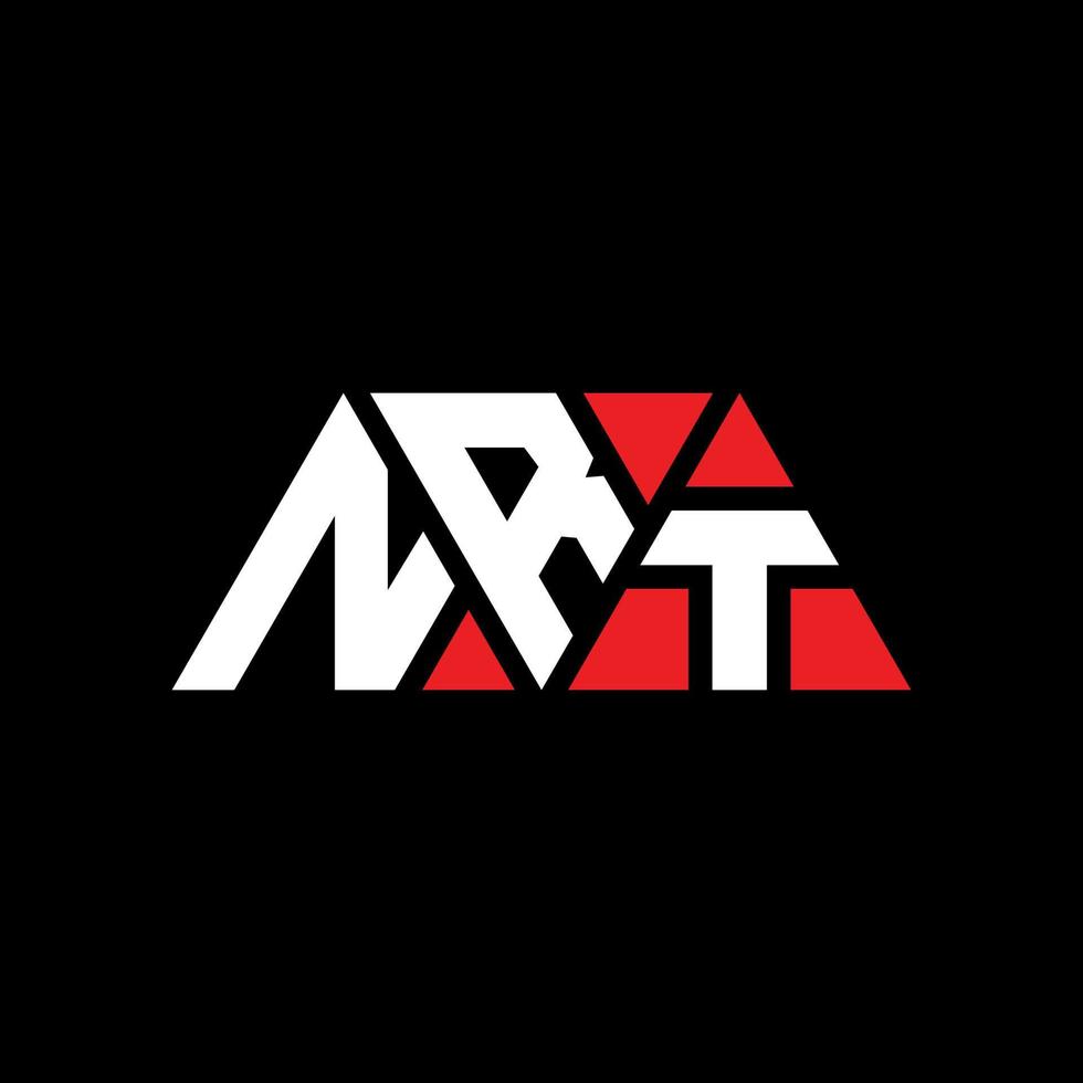 création de logo de lettre triangle nrt avec forme de triangle. monogramme de conception de logo triangle nrt. modèle de logo vectoriel triangle nrt avec couleur rouge. logo triangulaire nrt logo simple, élégant et luxueux. nrt