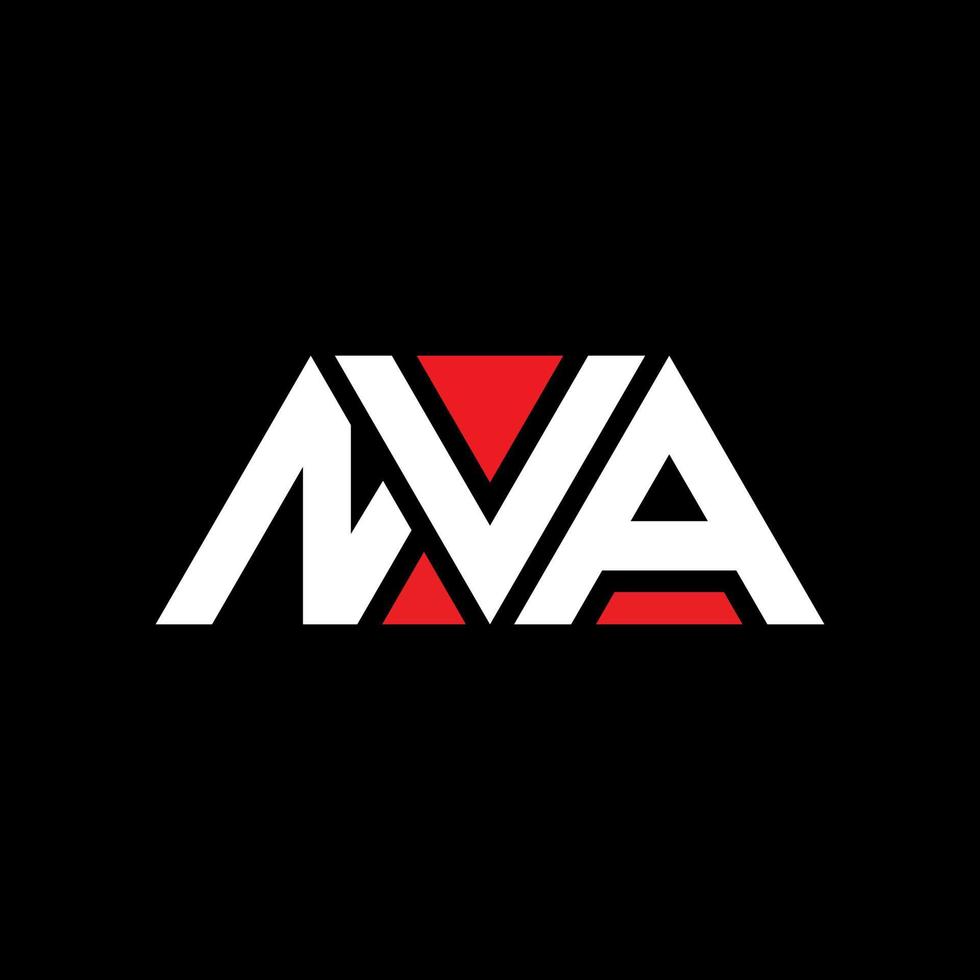 création de logo de lettre triangle nva avec forme de triangle. monogramme de conception de logo triangle nva. modèle de logo vectoriel triangle nva avec couleur rouge. logo triangulaire nva logo simple, élégant et luxueux. nva