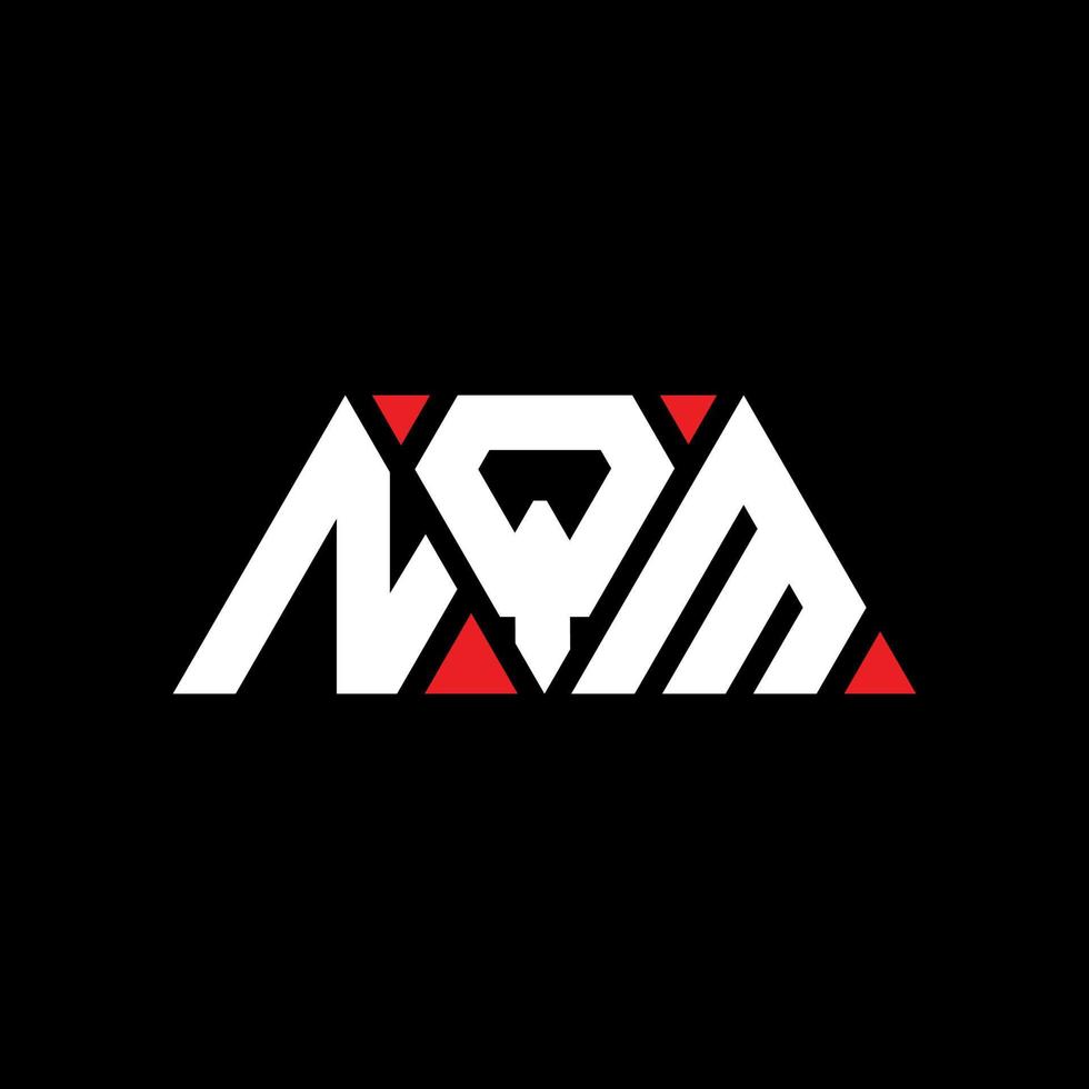 création de logo de lettre triangle nqm avec forme de triangle. monogramme de conception de logo triangle nqm. modèle de logo vectoriel triangle nqm avec couleur rouge. logo triangulaire nqm logo simple, élégant et luxueux. nqm