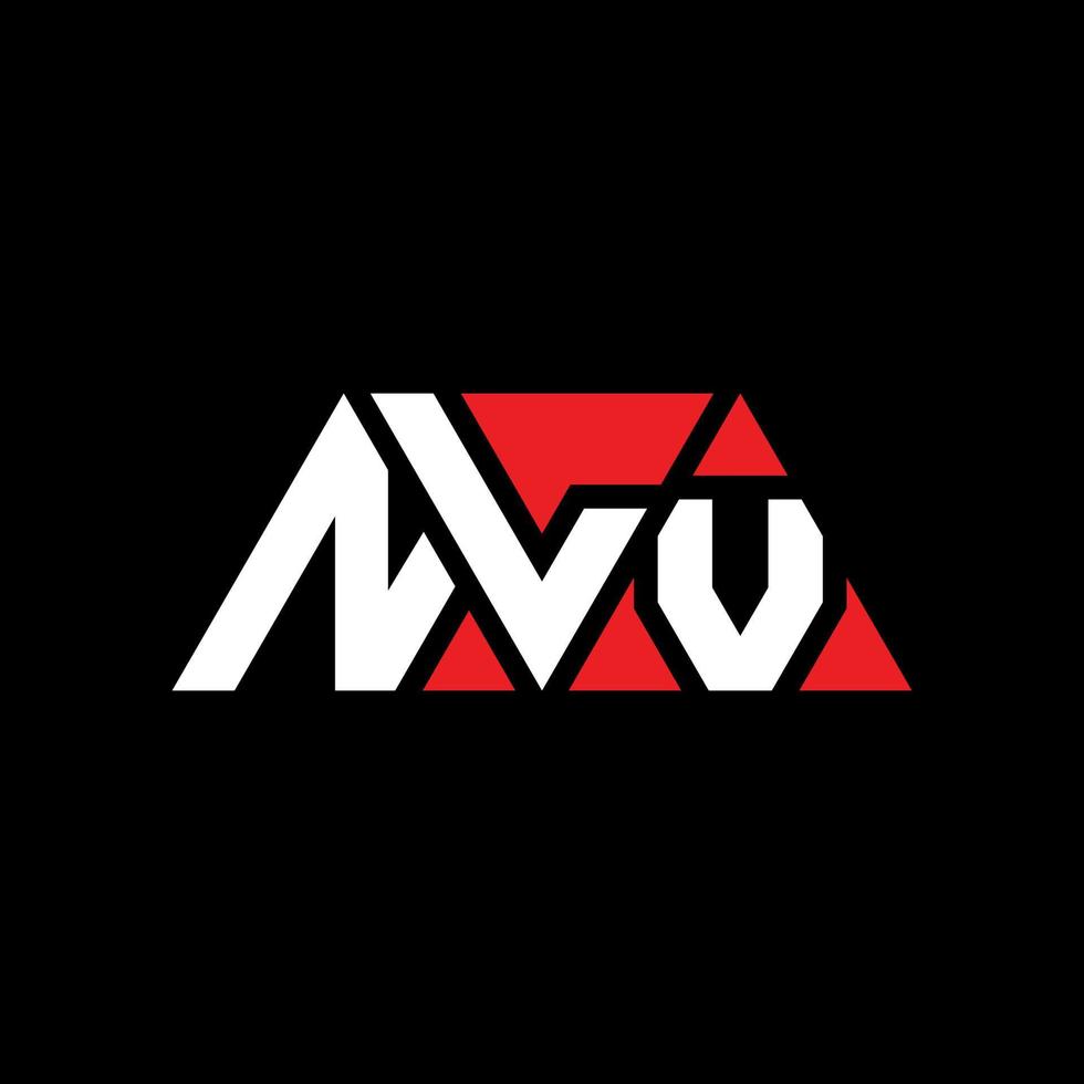 création de logo de lettre triangle nlv avec forme de triangle. monogramme de conception de logo triangle nlv. modèle de logo vectoriel triangle nlv avec couleur rouge. nlv logo triangulaire logo simple, élégant et luxueux. nlv