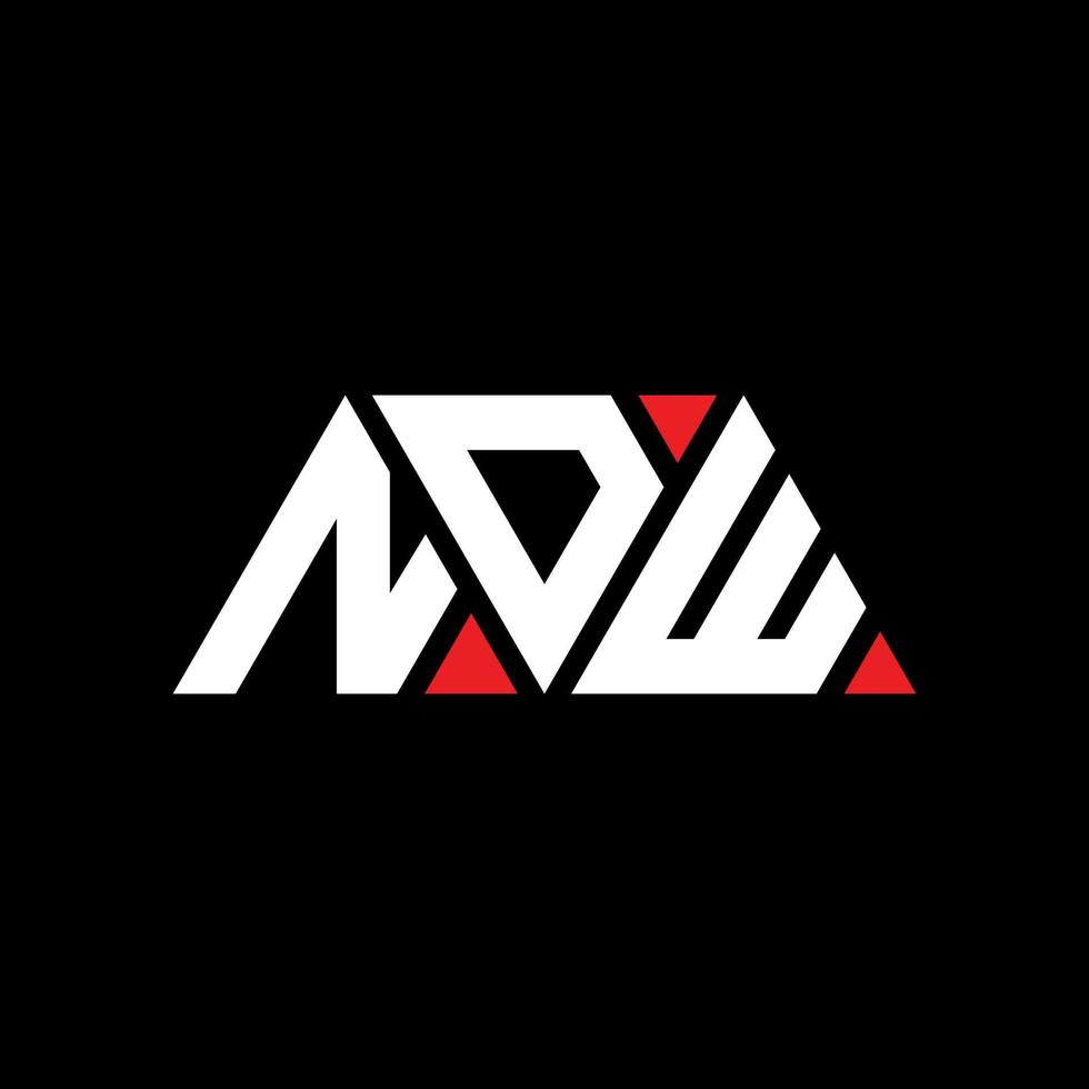 création de logo de lettre triangle ndw avec forme de triangle. monogramme de conception de logo triangle ndw. modèle de logo vectoriel triangle ndw avec couleur rouge. logo triangulaire ndw logo simple, élégant et luxueux. ndw