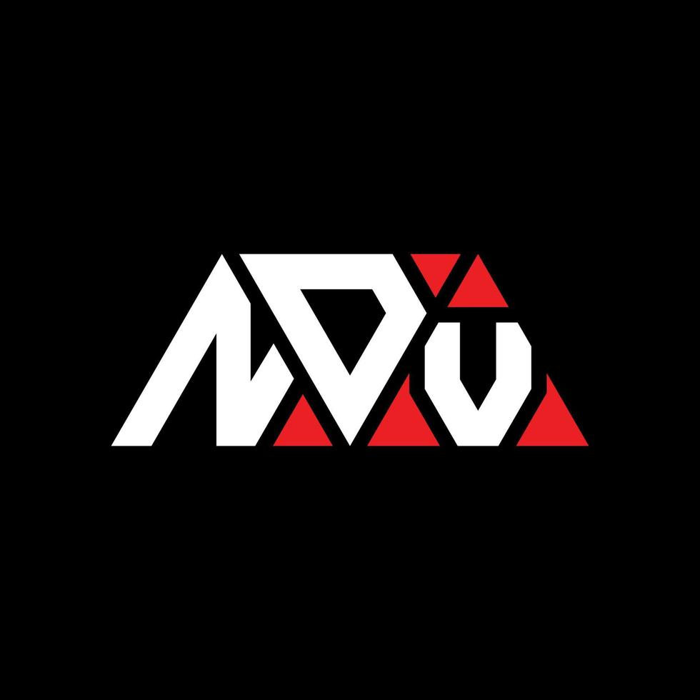 création de logo de lettre triangle ndv avec forme de triangle. monogramme de conception de logo triangle ndv. modèle de logo vectoriel triangle ndv avec couleur rouge. logo triangulaire ndv logo simple, élégant et luxueux. ndv