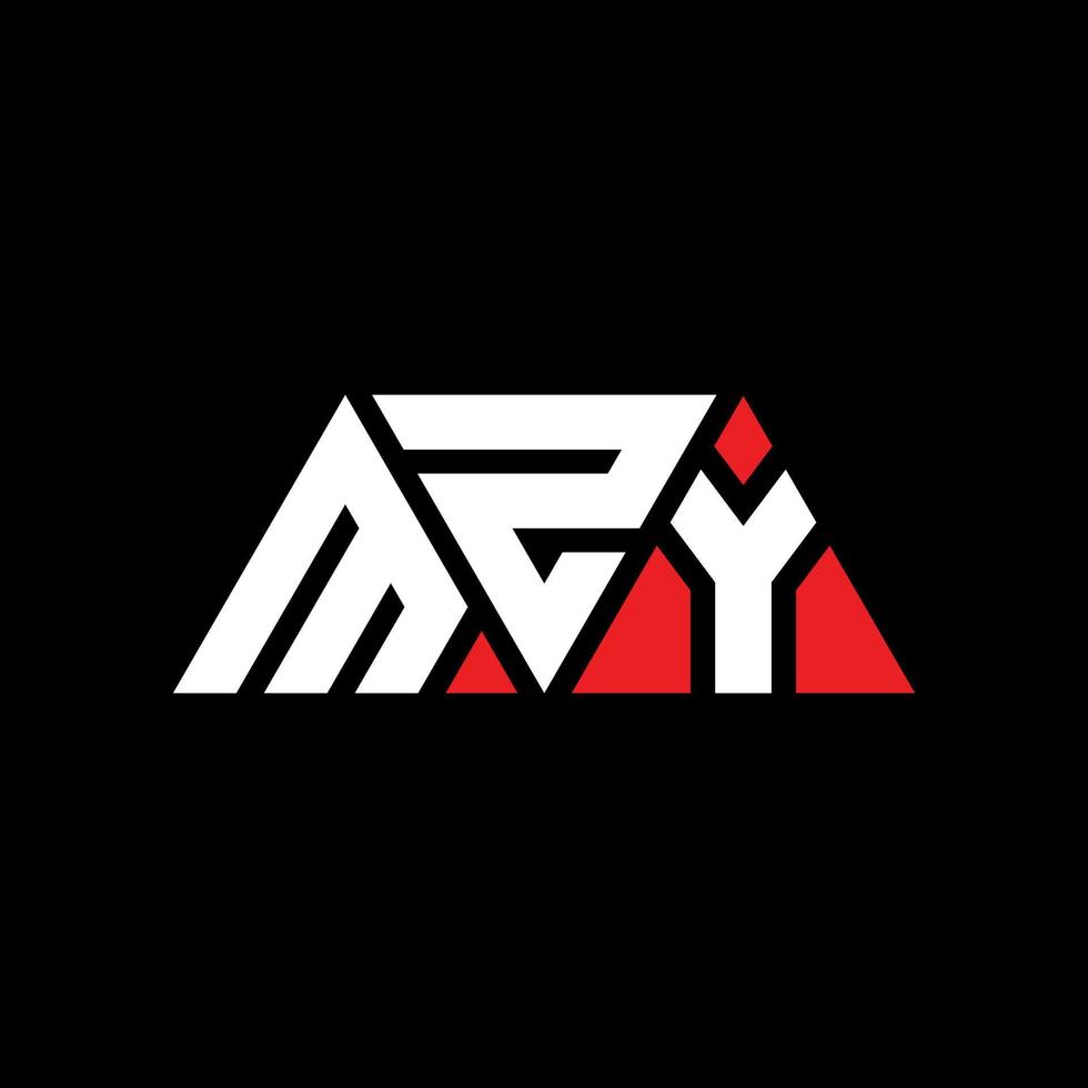 création de logo de lettre triangle mzy avec forme de triangle. monogramme de conception de logo triangle mzy. modèle de logo vectoriel triangle mzy avec couleur rouge. logo triangulaire mzy logo simple, élégant et luxueux. mzy