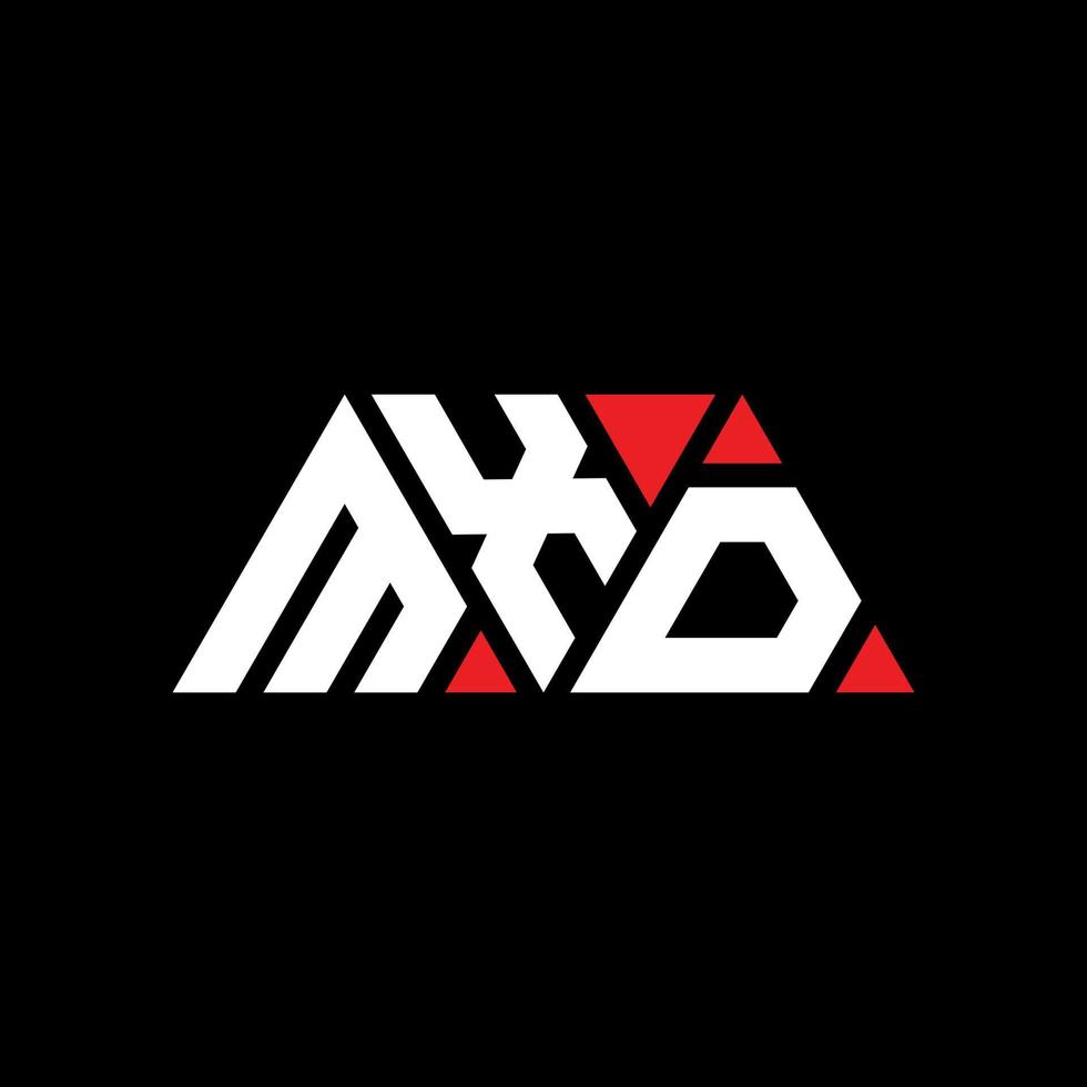 création de logo de lettre triangle mxd avec forme de triangle. monogramme de conception de logo triangle mxd. modèle de logo vectoriel triangle mxd avec couleur rouge. logo triangulaire mxd logo simple, élégant et luxueux. mxd