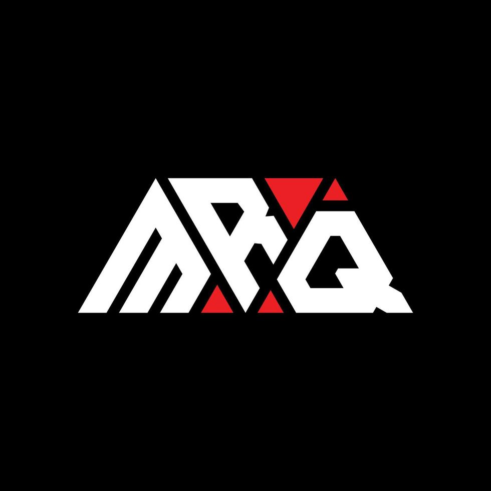 création de logo de lettre triangle mrq avec forme de triangle. monogramme de conception de logo triangle mrq. modèle de logo vectoriel triangle mrq avec couleur rouge. logo triangulaire mrq logo simple, élégant et luxueux. mrq