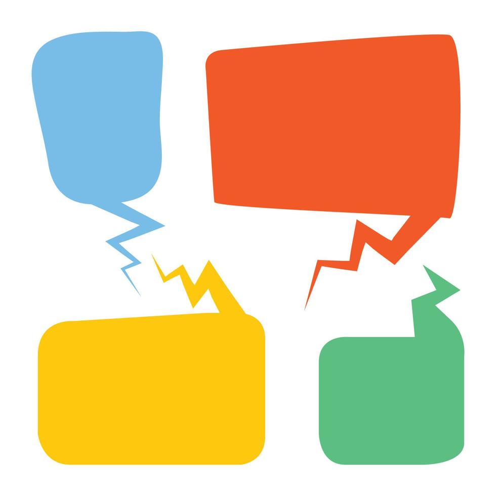 illustration vectorielle de bulle de dialogue comique vecteur