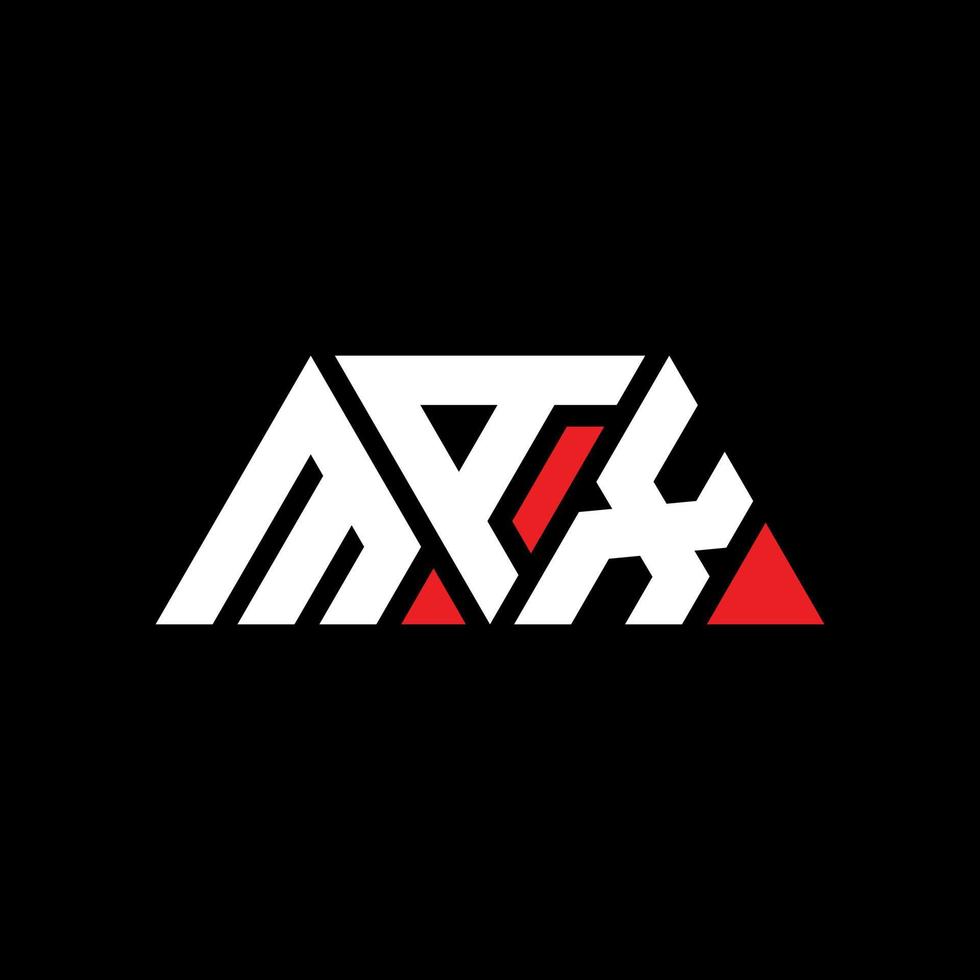 création de logo de lettre triangle max avec forme de triangle. monogramme de conception de logo triangle max. modèle de logo vectoriel triangle max avec couleur rouge. max logo triangulaire logo simple, élégant et luxueux. maximum