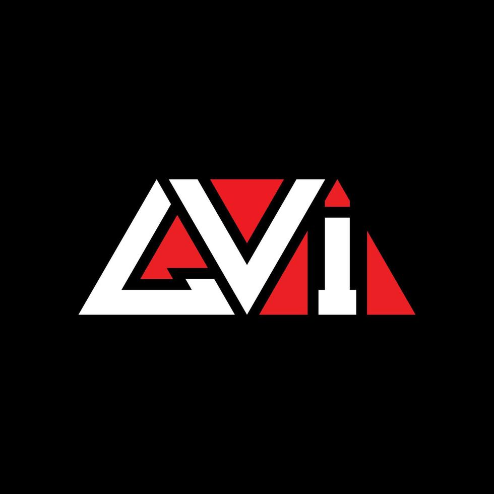 création de logo de lettre triangle lvi avec forme de triangle. monogramme de conception de logo triangle lvi. modèle de logo vectoriel triangle lvi avec couleur rouge. lvi logo triangulaire logo simple, élégant et luxueux. lvi