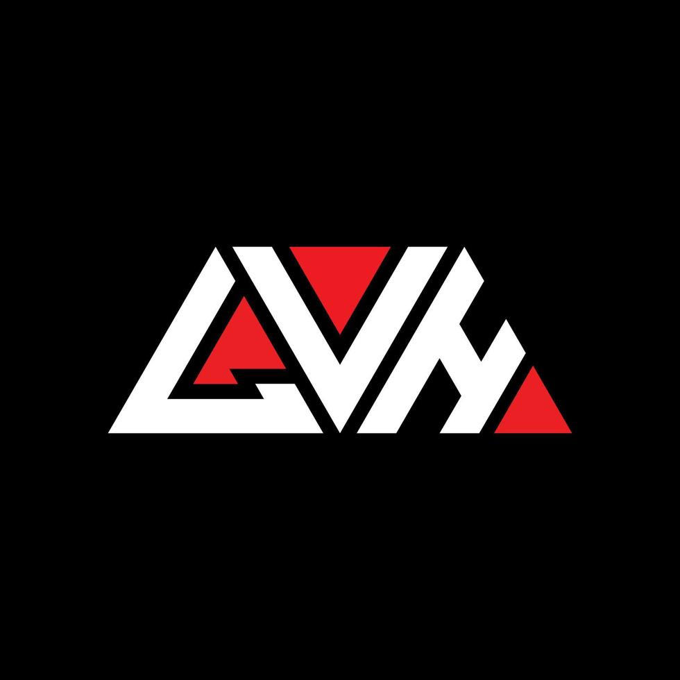 création de logo de lettre triangle lvh avec forme de triangle. monogramme de conception de logo triangle lvh. modèle de logo vectoriel triangle lvh avec couleur rouge. logo triangulaire lvh logo simple, élégant et luxueux. lvh