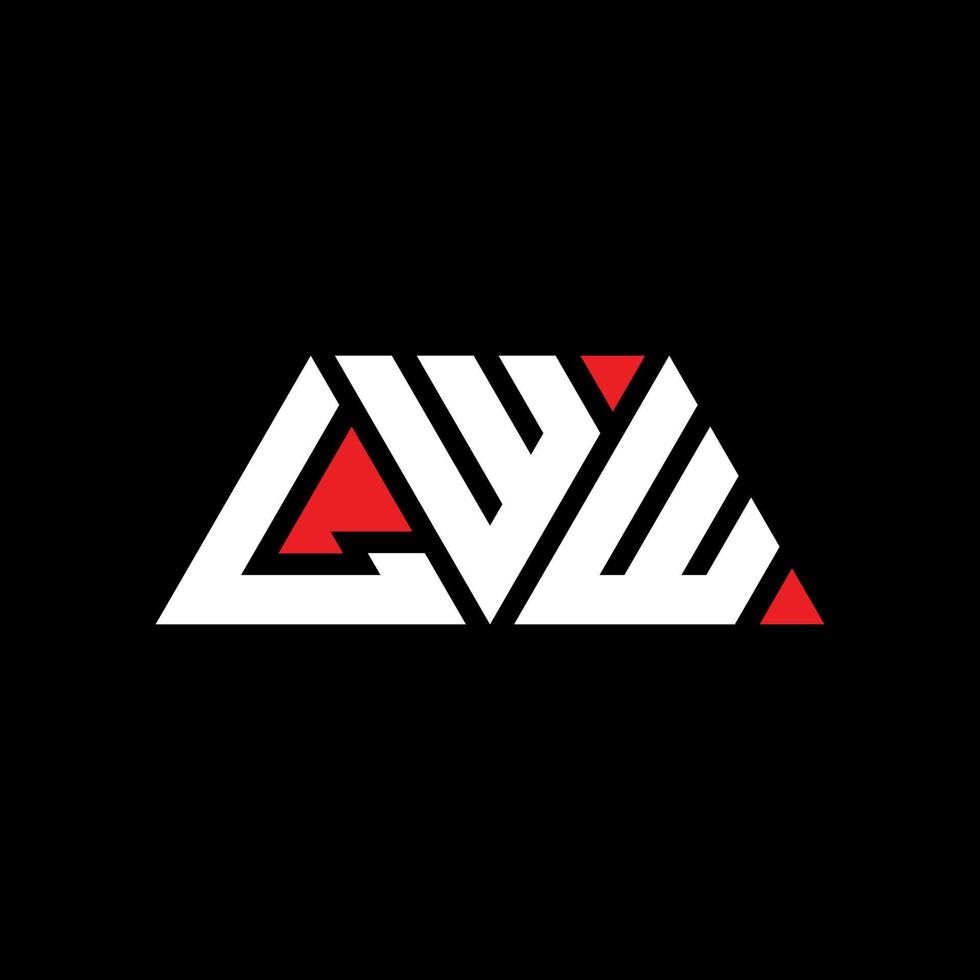 création de logo de lettre triangle lww avec forme de triangle. monogramme de conception de logo triangle lww. modèle de logo vectoriel triangle lww avec couleur rouge. lww logo triangulaire logo simple, élégant et luxueux. lww