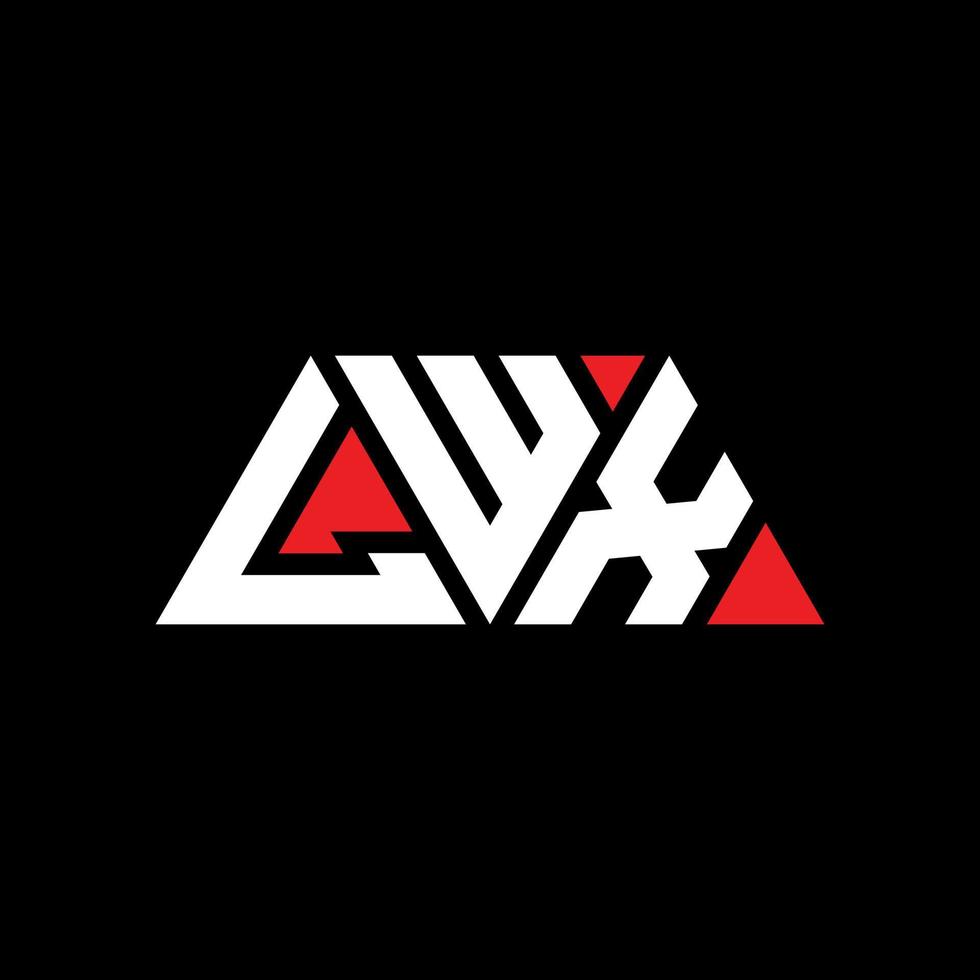 création de logo de lettre triangle lwx avec forme de triangle. monogramme de conception de logo triangle lwx. modèle de logo vectoriel triangle lwx avec couleur rouge. logo triangulaire lwx logo simple, élégant et luxueux. lwx