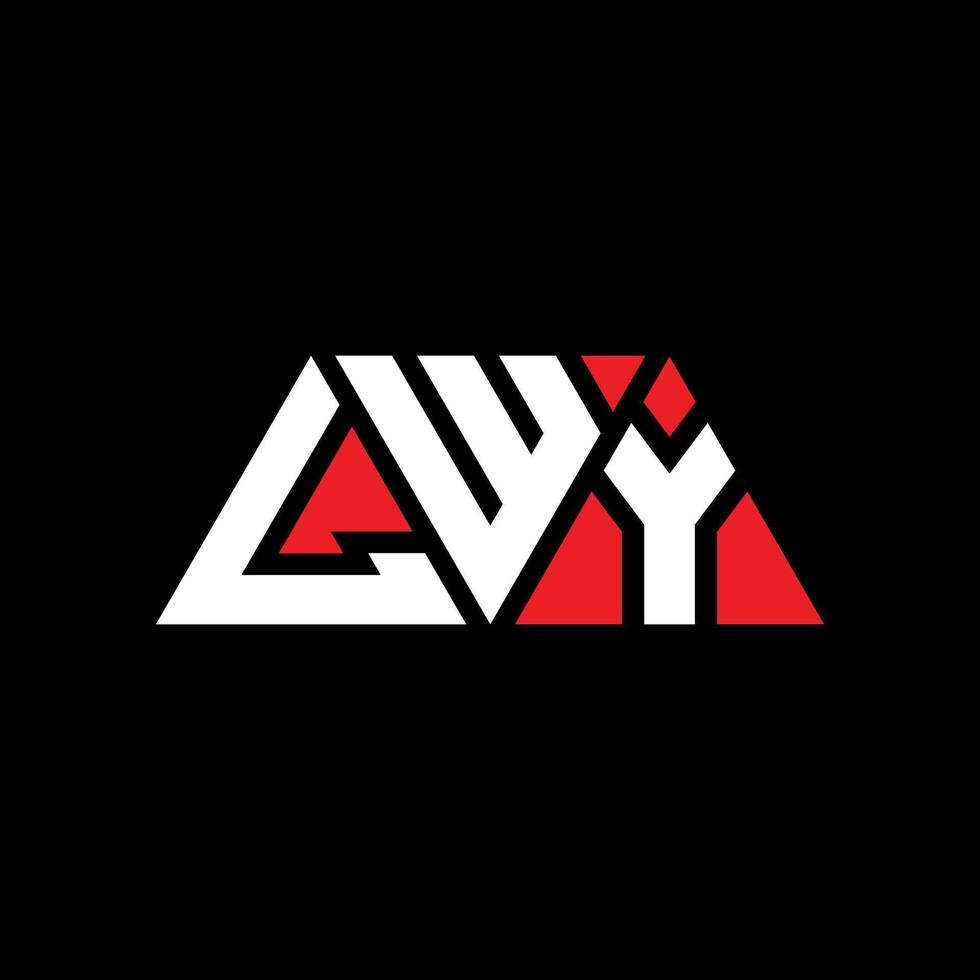 création de logo de lettre triangle lwy avec forme de triangle. monogramme de conception de logo triangle lwy. modèle de logo vectoriel triangle lwy avec couleur rouge. lwy logo triangulaire logo simple, élégant et luxueux. lwy