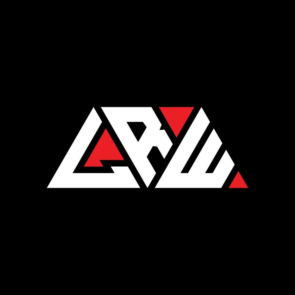 création de logo de lettre triangle lrw avec forme de triangle. monogramme de conception de logo triangle lrw. modèle de logo vectoriel triangle lrw avec couleur rouge. logo triangulaire lrw logo simple, élégant et luxueux. lrw