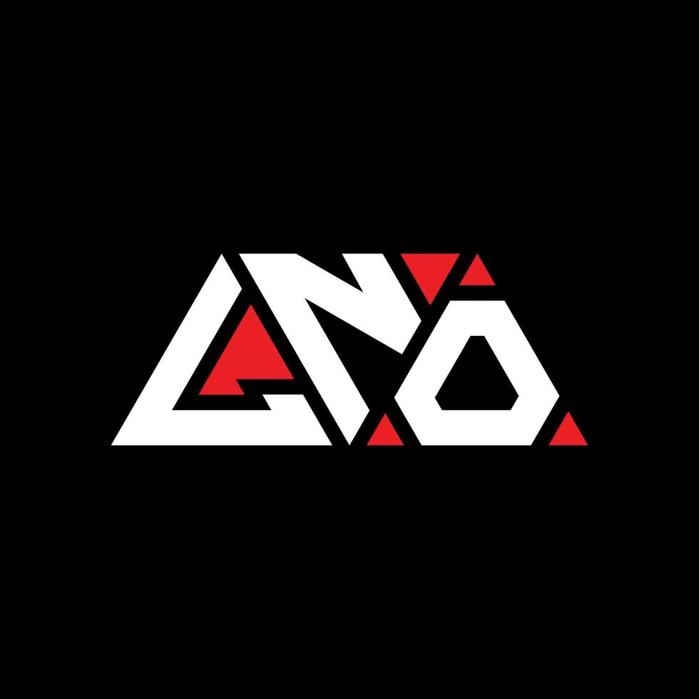 création de logo de lettre triangle lno avec forme de triangle. monogramme de conception de logo triangle lno. modèle de logo vectoriel triangle lno avec couleur rouge. lno logo triangulaire logo simple, élégant et luxueux. lnon