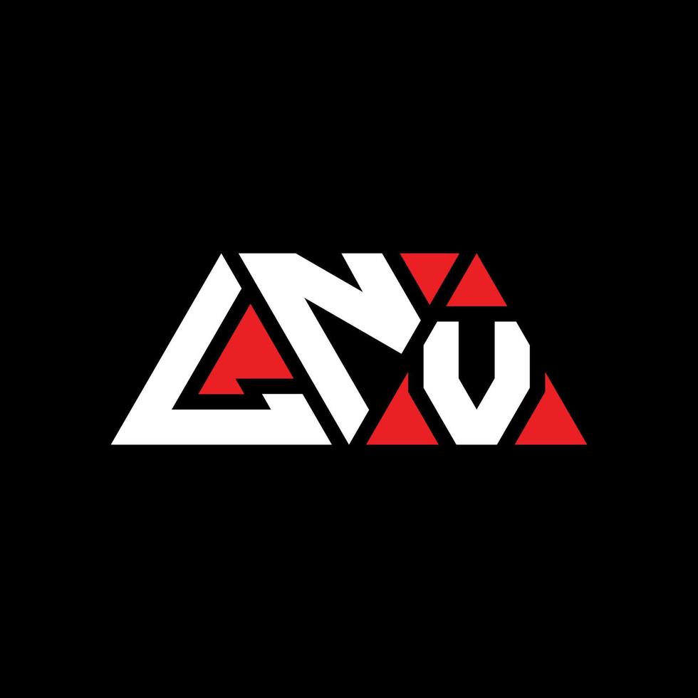 création de logo de lettre triangle lnv avec forme de triangle. monogramme de conception de logo triangle lnv. modèle de logo vectoriel triangle lnv avec couleur rouge. lnv logo triangulaire logo simple, élégant et luxueux. lnv