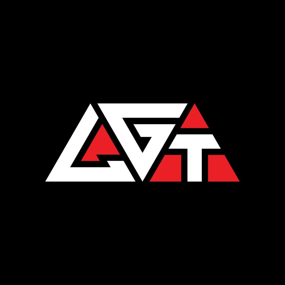 création de logo de lettre triangle lgt avec forme de triangle. monogramme de conception de logo triangle lgt. modèle de logo vectoriel triangle lgt avec couleur rouge. logo triangulaire lgt logo simple, élégant et luxueux. léger