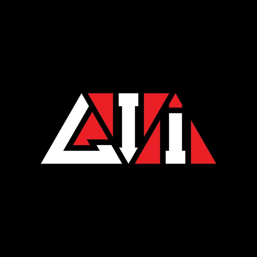 création de logo de lettre triangle lii avec forme de triangle. monogramme de conception de logo triangle lii. modèle de logo vectoriel triangle lii avec couleur rouge. lii logo triangulaire logo simple, élégant et luxueux. li