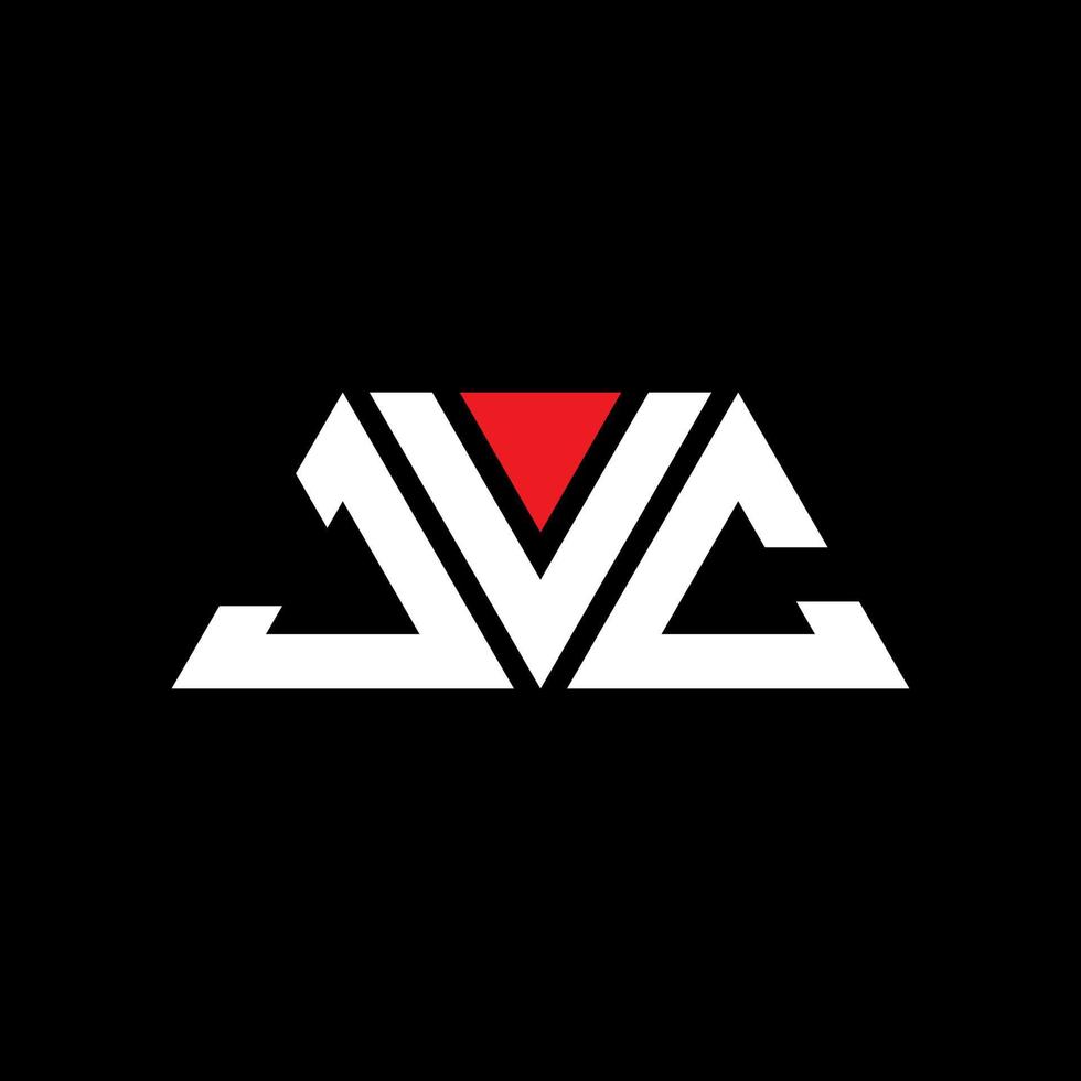 création de logo de lettre triangle jvc avec forme de triangle. monogramme de conception de logo triangle jvc. modèle de logo vectoriel triangle jvc avec couleur rouge. logo triangulaire jvc logo simple, élégant et luxueux. jvc