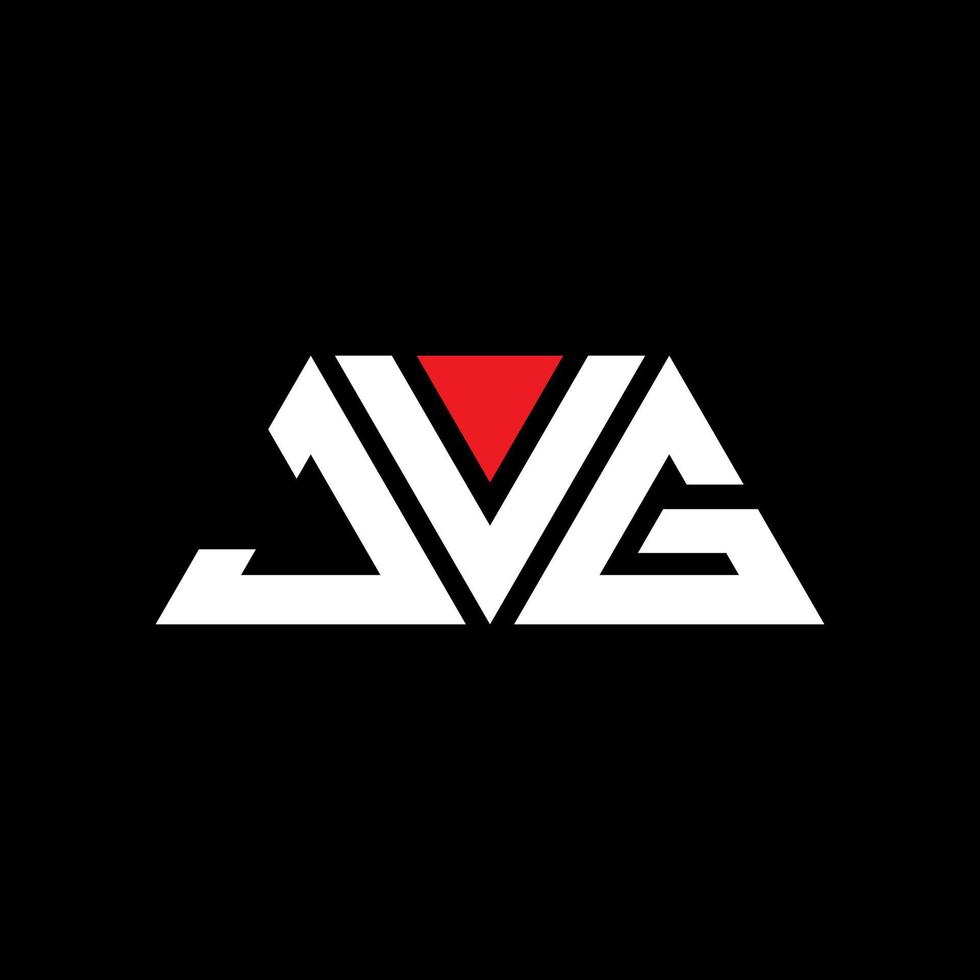 création de logo de lettre triangle jvg avec forme de triangle. monogramme de conception de logo triangle jvg. modèle de logo vectoriel triangle jvg avec couleur rouge. logo triangulaire jvg logo simple, élégant et luxueux. jvg