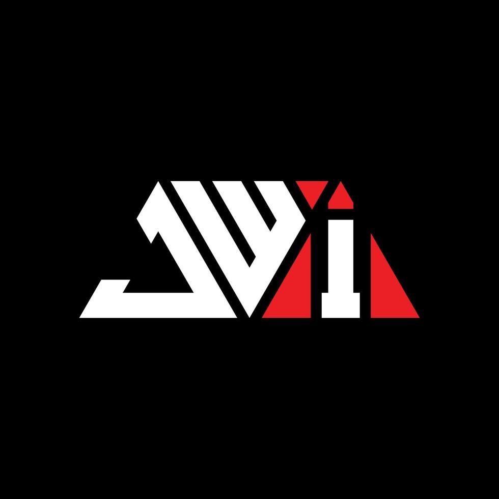 création de logo de lettre triangle jwi avec forme de triangle. monogramme de conception de logo triangle jwi. modèle de logo vectoriel triangle jwi avec couleur rouge. logo triangulaire jwi logo simple, élégant et luxueux. jwi