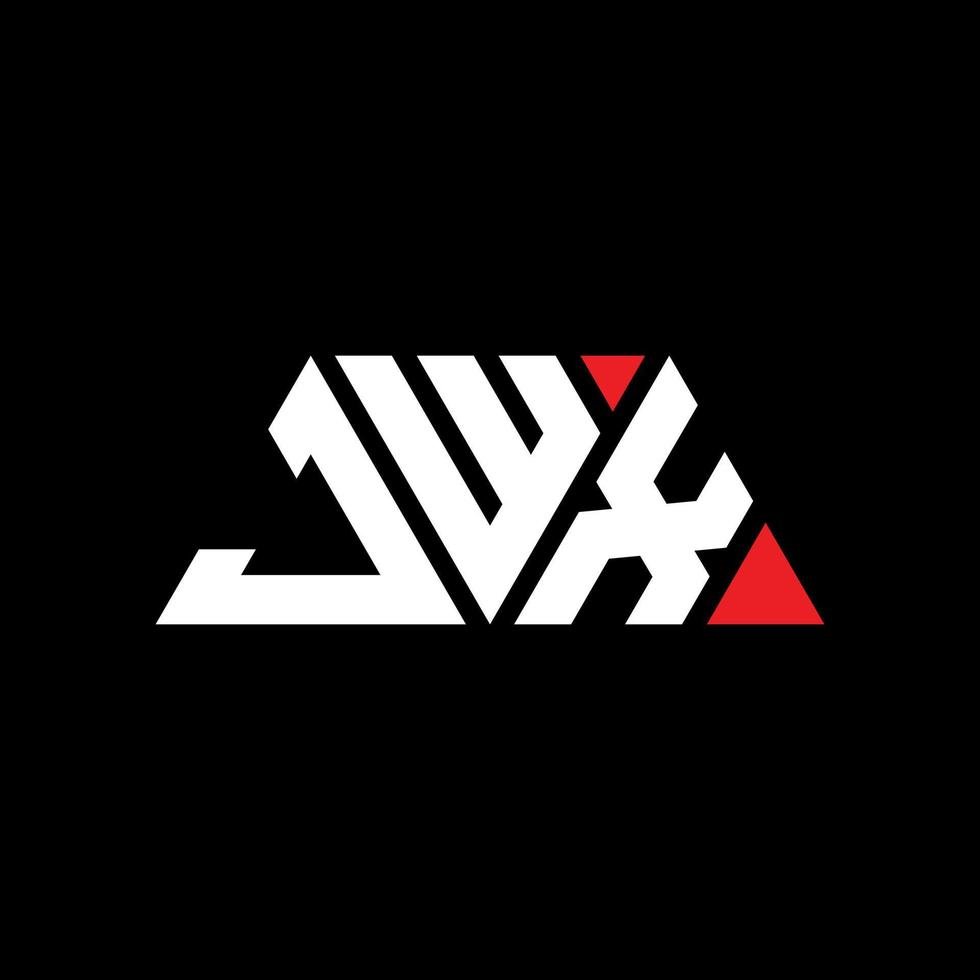 création de logo de lettre triangle jwx avec forme de triangle. monogramme de conception de logo triangle jwx. modèle de logo vectoriel triangle jwx avec couleur rouge. logo triangulaire jwx logo simple, élégant et luxueux. jwx