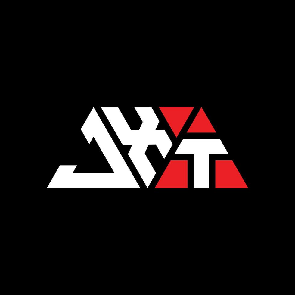création de logo de lettre triangle jxt avec forme de triangle. monogramme de conception de logo triangle jxt. modèle de logo vectoriel triangle jxt avec couleur rouge. logo triangulaire jxt logo simple, élégant et luxueux. jxt