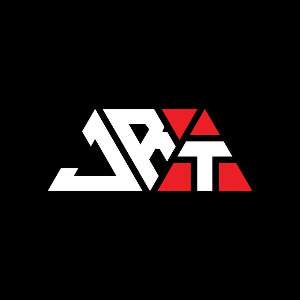 création de logo de lettre triangle jrt avec forme de triangle. monogramme de conception de logo jrt triangle. modèle de logo vectoriel triangle jrt avec couleur rouge. logo triangulaire jrt logo simple, élégant et luxueux. jrt