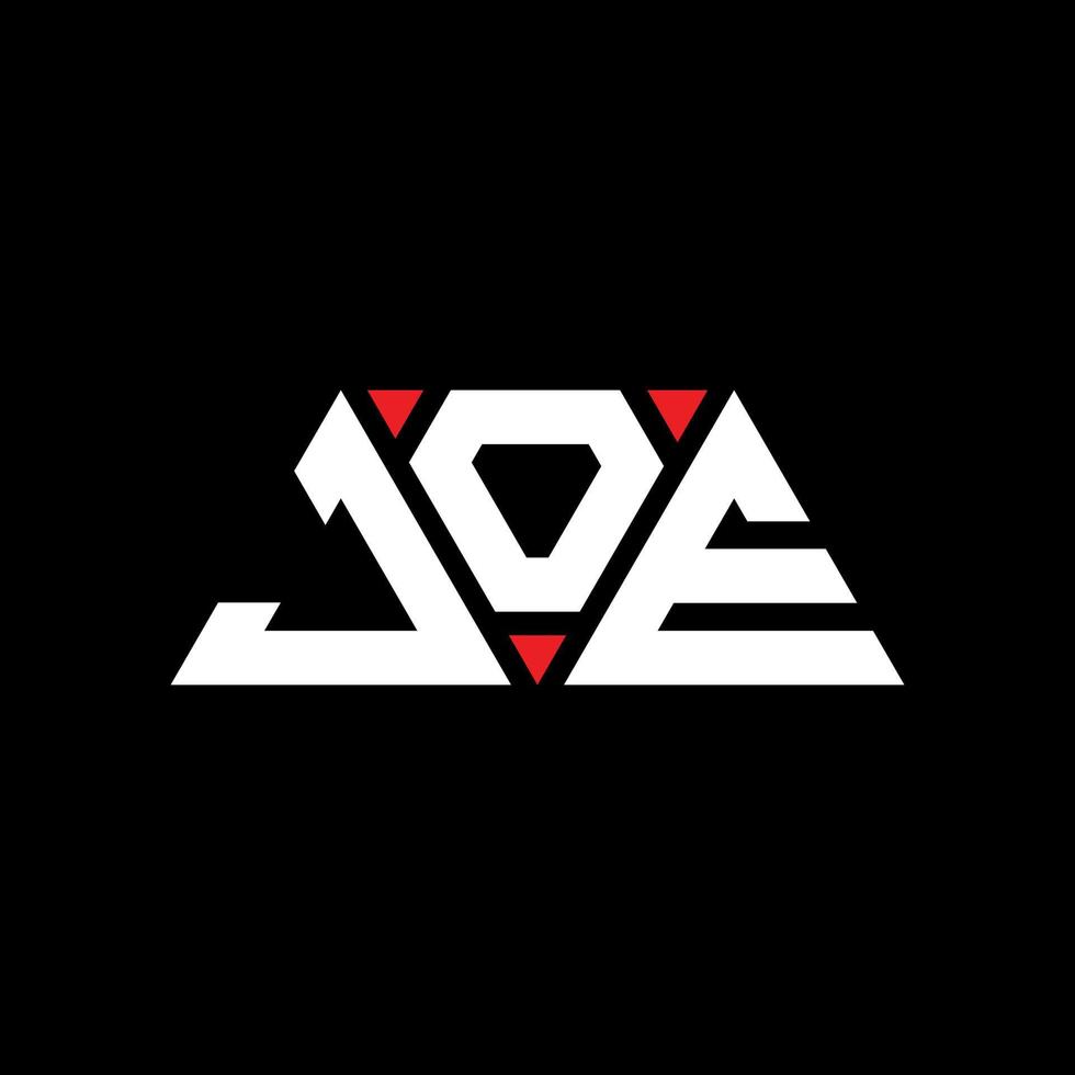 création de logo de lettre triangle joe avec forme de triangle. monogramme de conception de logo triangle joe. modèle de logo vectoriel triangle joe avec couleur rouge. logo triangulaire joe logo simple, élégant et luxueux. Joe