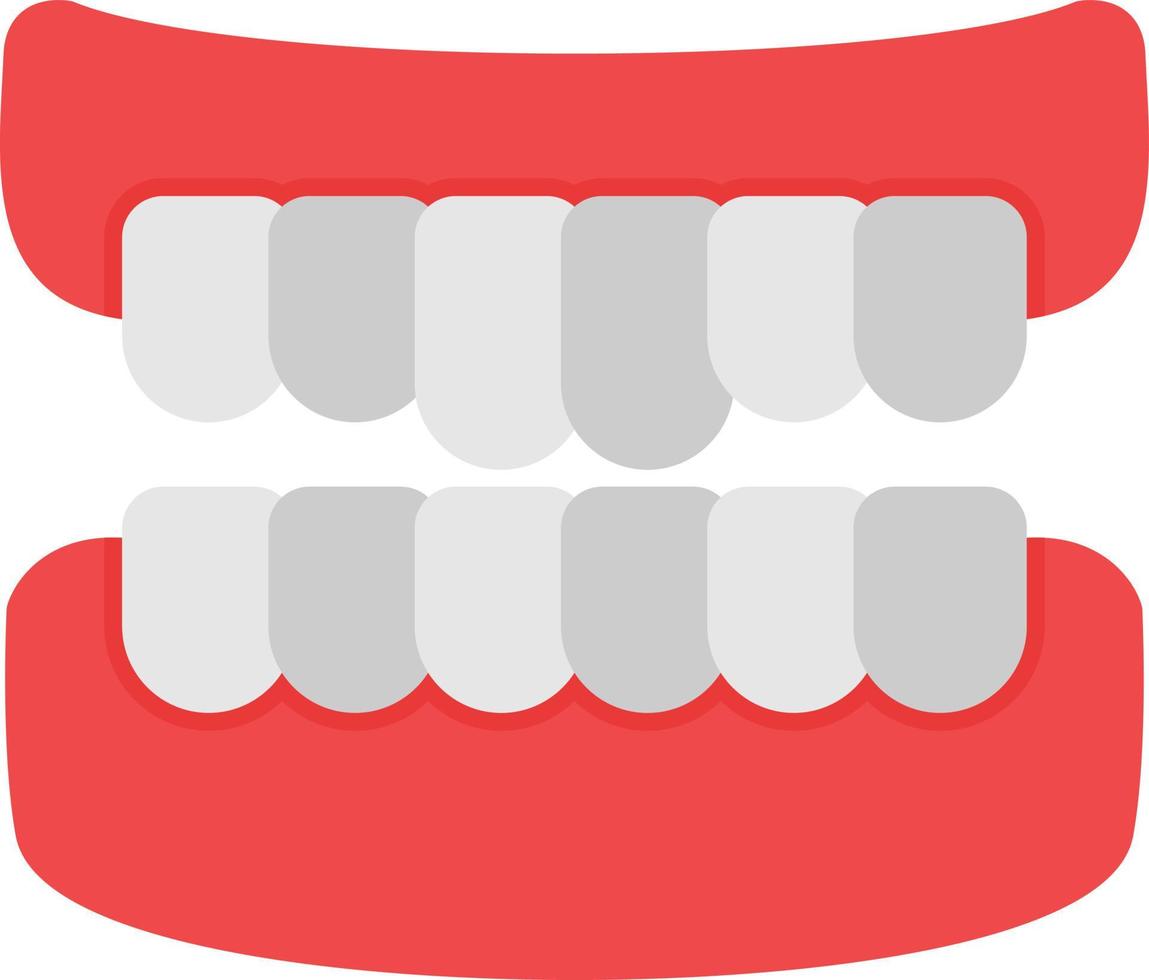 icône plate de dentier vecteur