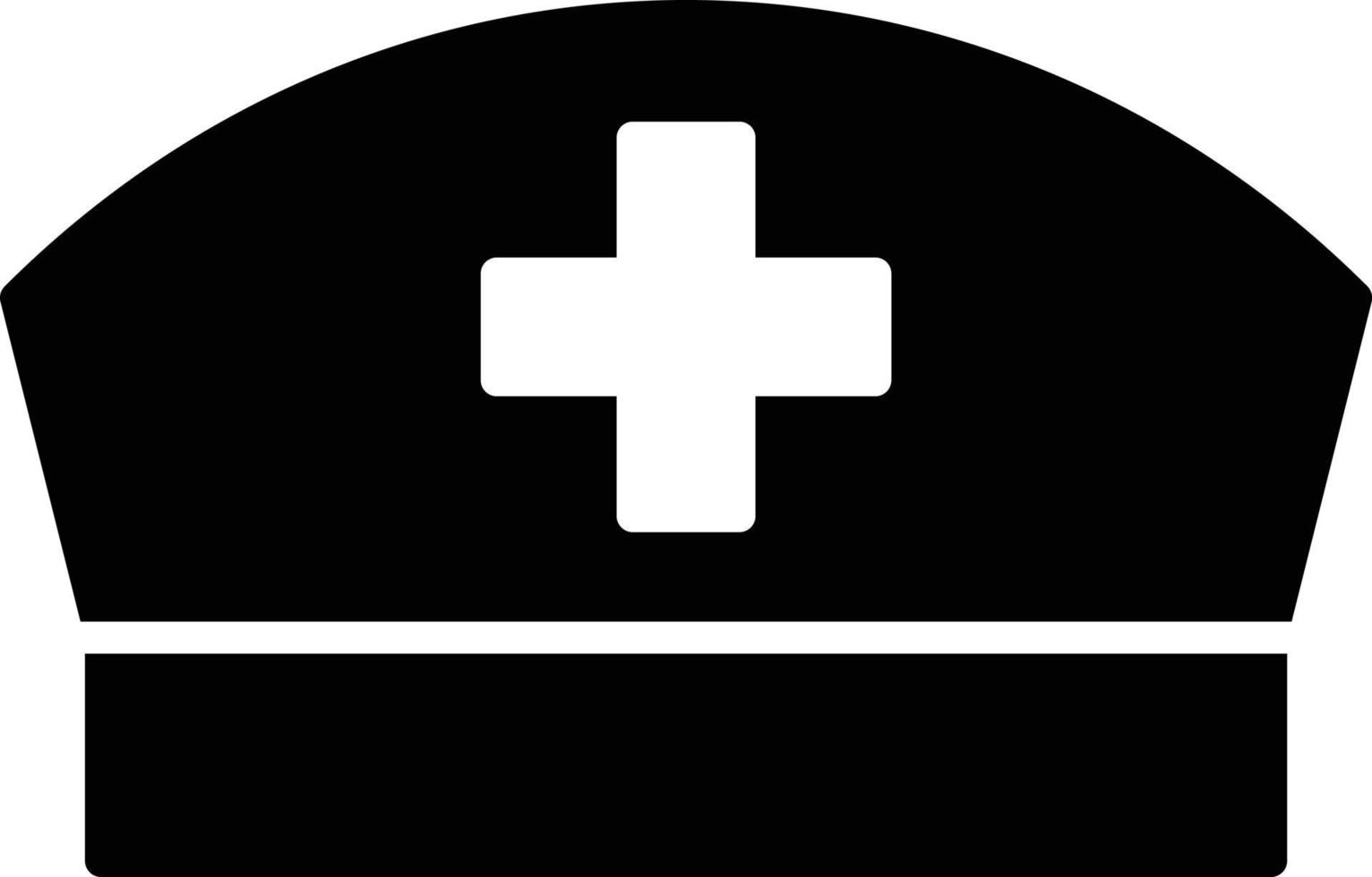 icône de glyphe de casquette infirmière vecteur