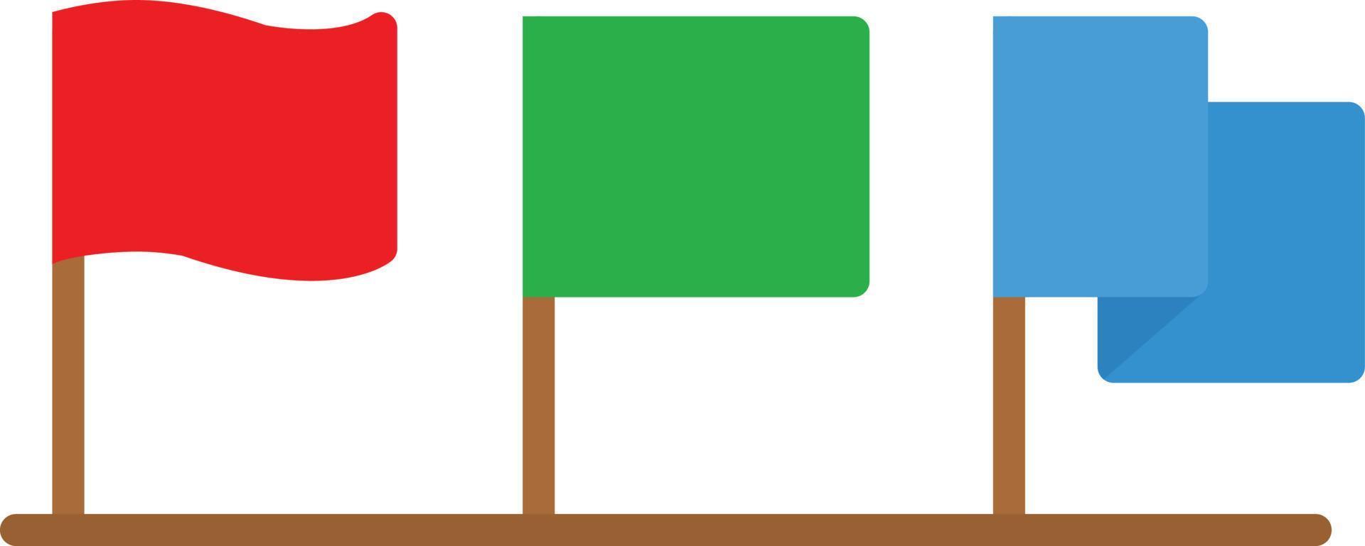 icône plate de drapeaux vecteur