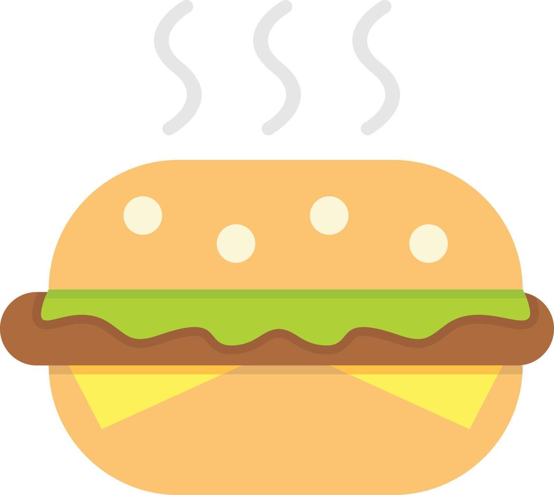 icône plate de hamburger vecteur
