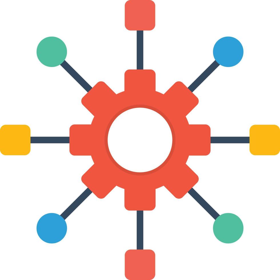 icône plate de l'algorithme vecteur