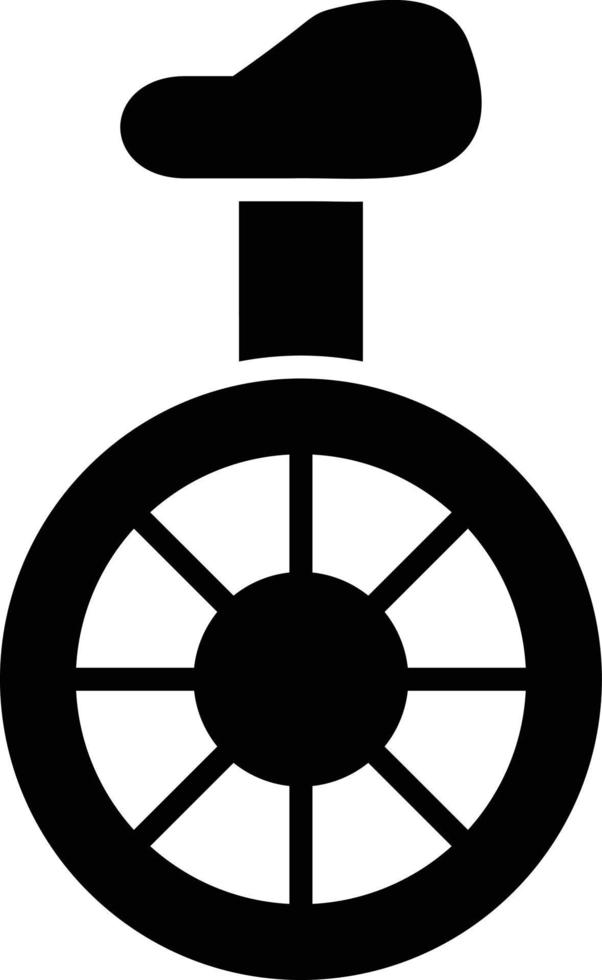 icône de glyphe de monocycle vecteur