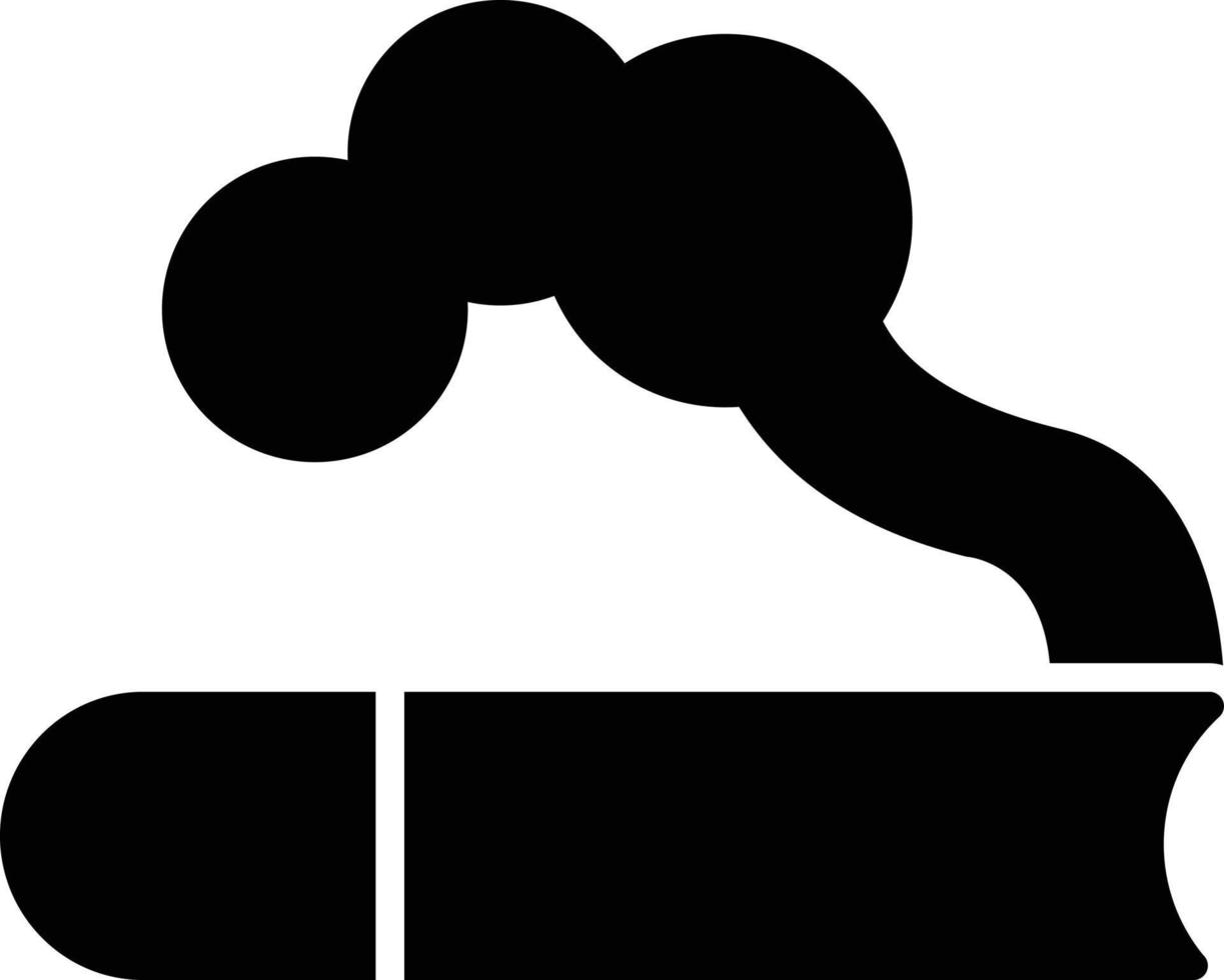 icône de glyphe de fumer vecteur