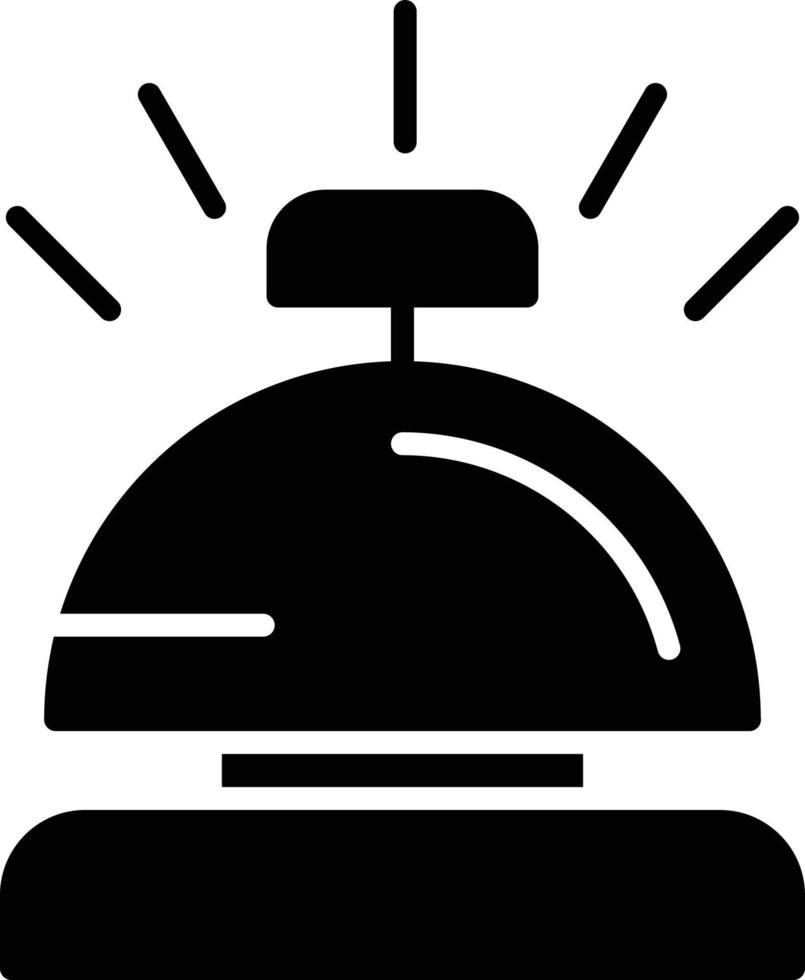 icône de glyphe de cloche de réception vecteur