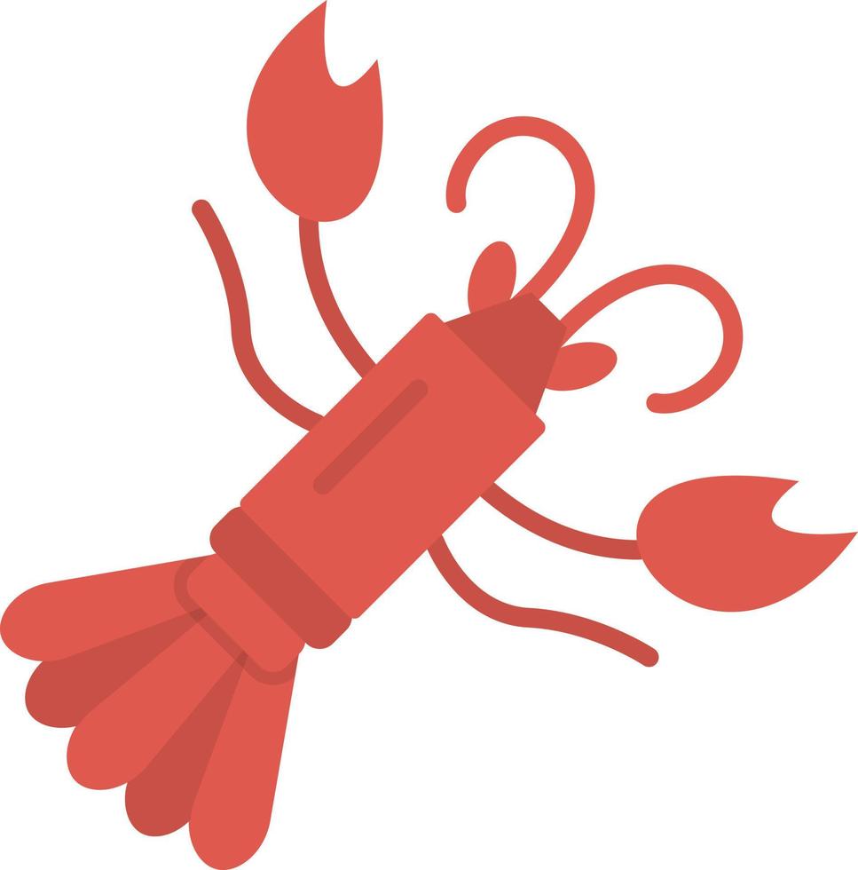 icône plate de homard vecteur
