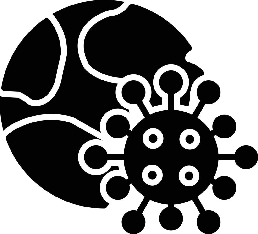 icône de glyphe pandémique vecteur