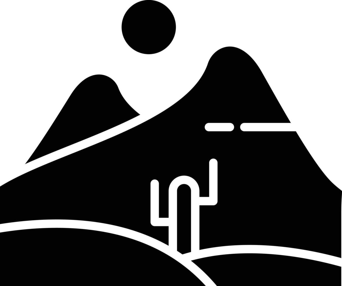 icône de glyphe du désert vecteur
