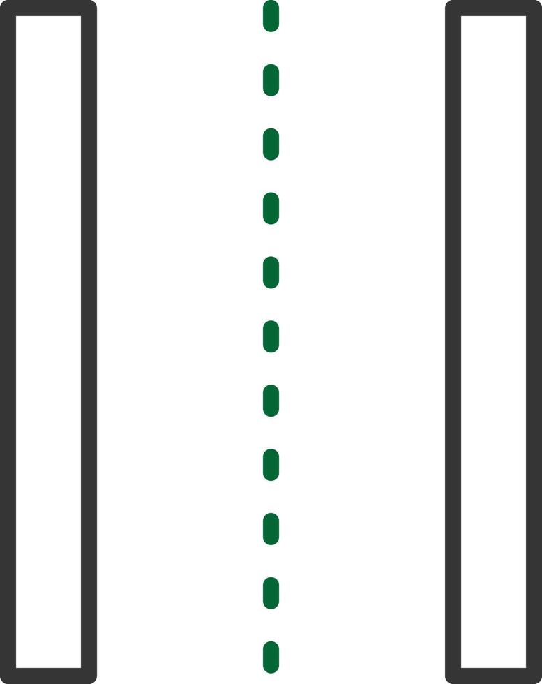 10 - ligne de voie bicolore vecteur