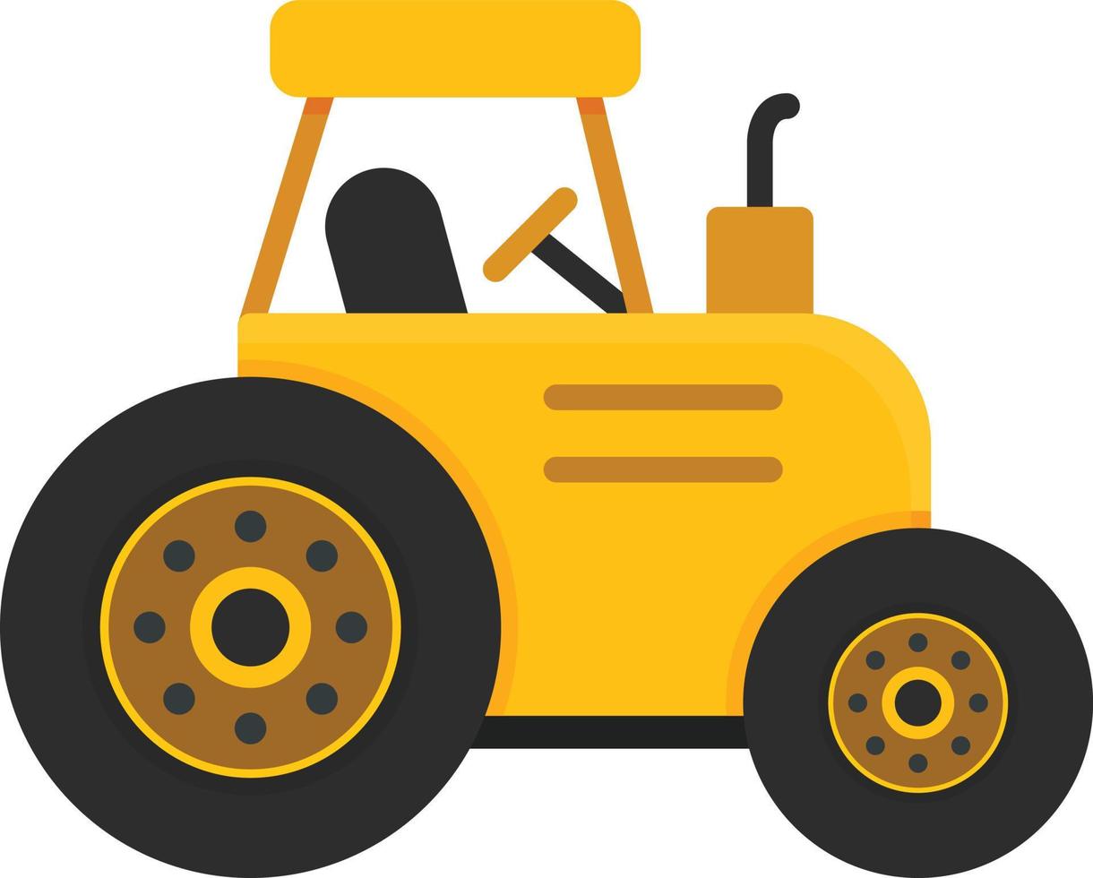 icône plate de tracteur vecteur