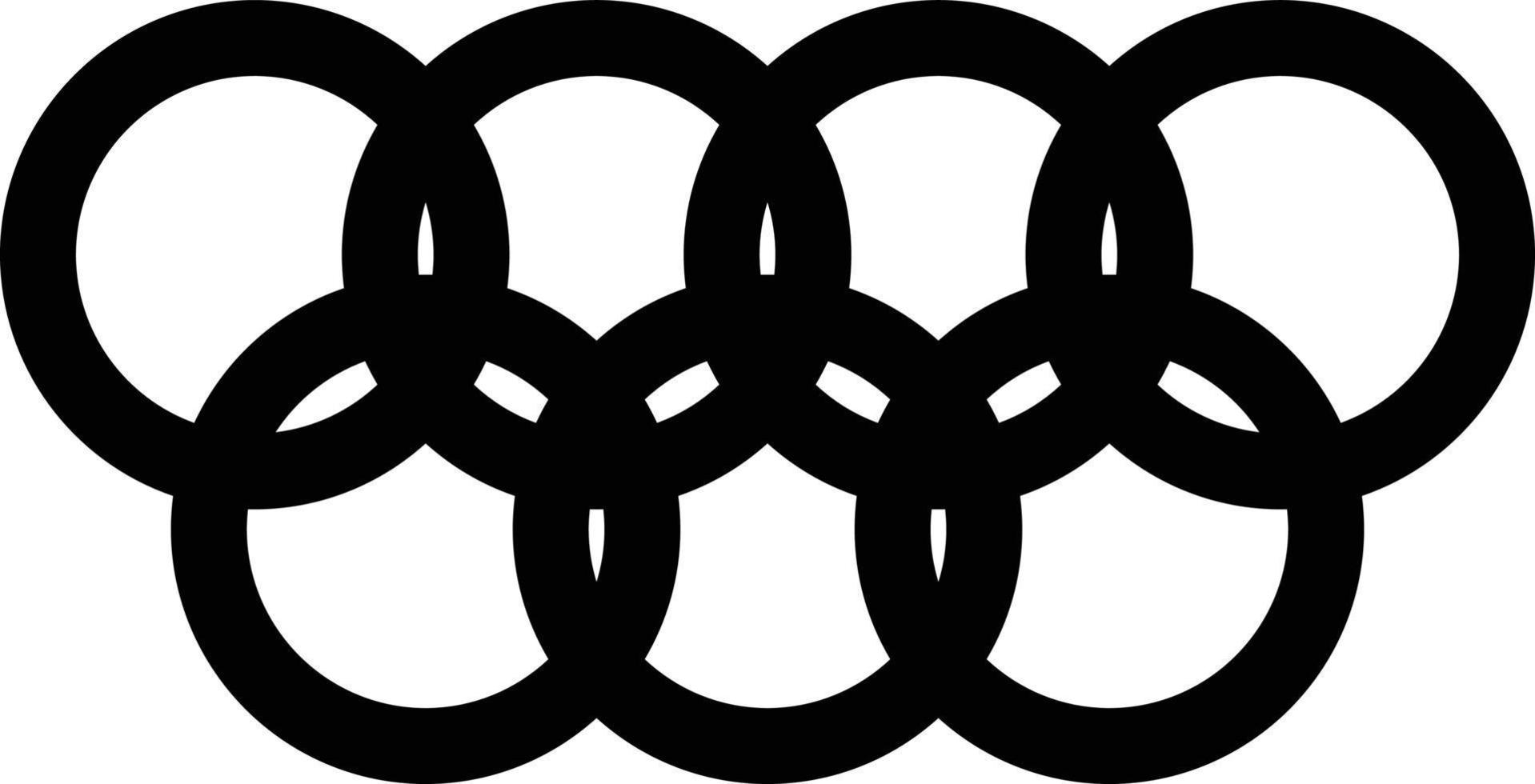 icône de glyphe des jeux olympiques vecteur